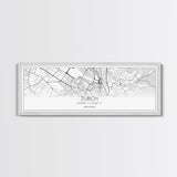 Panoramic Zurich City Map, Switzerland Art, Map Print, Minimalist Wall Art, Canvas Art, Housewarming Gift, Street Map Art, Closing Gift