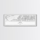 Panoramic Mesa City Map, Florida Art, Map Print, Minimalist Wall Art, Canvas Art, Housewarming Gift, Street Map Art, Closing Gift