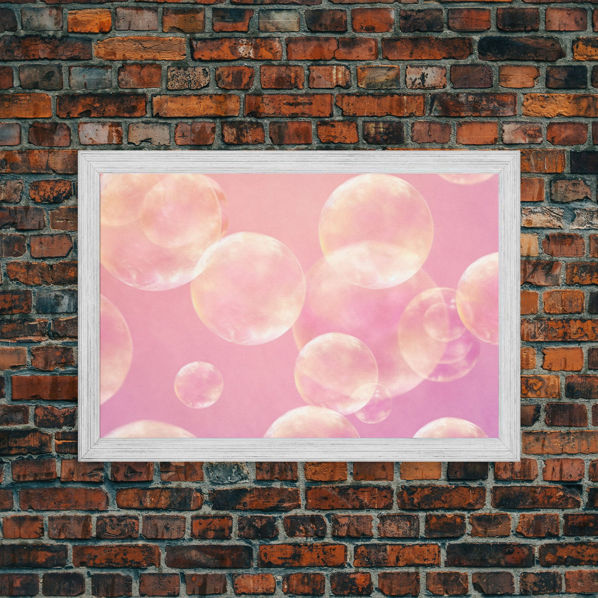 Pink Bathroom Wall Decor, Pink Bubbles Abstract Wall Art Print, Bubbles Print, Pink Nursery Wall Art, Bubbles Nursery Art Print Framed Art