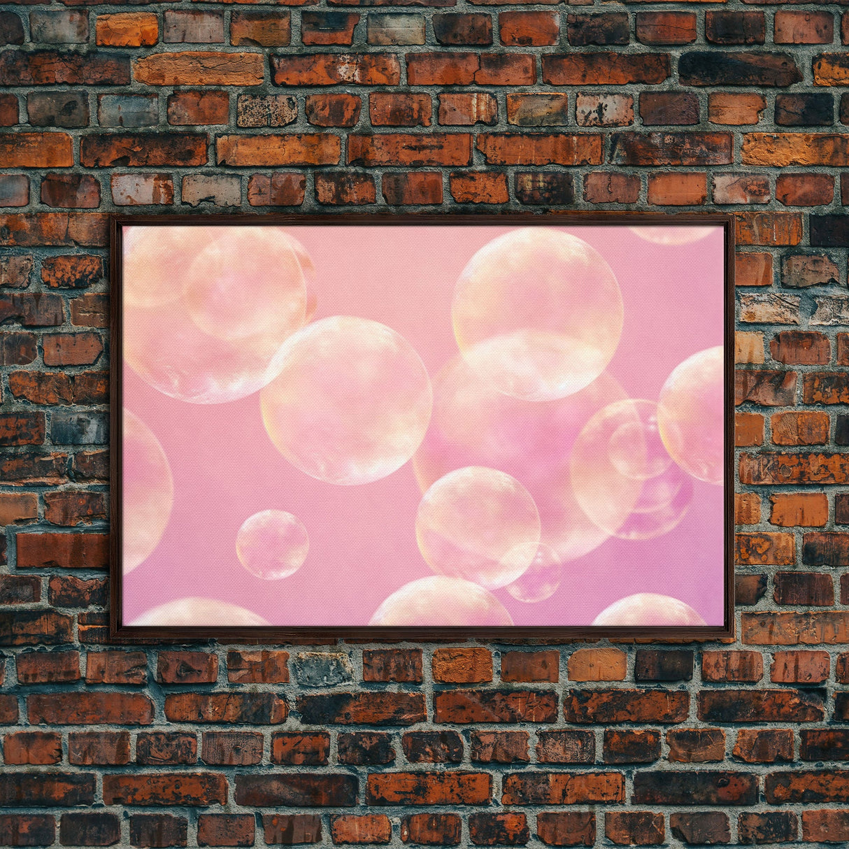 Pink Bathroom Wall Decor, Pink Bubbles Abstract Wall Art Print, Bubbles Print, Pink Nursery Wall Art, Bubbles Nursery Art Print Framed Art