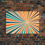 Mid Century Modern Art - Panoramic Canvas Print - Retro Loft Art - Large Wall Art Painting - Geometric Abstract Art - MCM Art