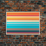 Mid Century Modern Art Large Wall Art MCM Horizontal Line Painting Canvas Print Geometric Large Abstract Art Modern Art Geometric Wall Art