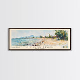 An Bang Beach, Hoi An, Vietnam Watercolor Beach Print, Vacation Gift, Hoi An, Vietnam Wall Art, Framed Canvas Print, Framed Beach Painting