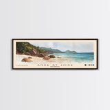 Anse St Jose, Seychelles Watercolor Beach Print, Vacation Gift, Seychelles Wall Art, Beach Painting, Beach Decor, Beach Painting