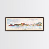 Anse de Grande Saline, St. Barths Watercolor Print, Vacation Gift, St. Barths Wall Art, Beach Painting, Beach Decor, Large Wall Art, Wood Frame Art