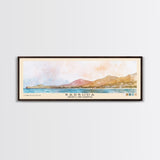 Barbuda, Antigua and Barbuda Watercolor Beach Print, Vacation Gift, Antigua and Barbuda Wall Art, Framed Canvas Print, Framed Beach Painting