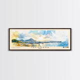 Favignana, Italy Watercolor Beach Print, Vacation Gift, Italy Wall Art, Framed Canvas Print, Framed Beach Painting