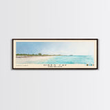 Gibbs Cay, Turks and Caicos Watercolor Beach Print, Vacation Gift, Turks and Caicos Wall Art, Framed Canvas Print, Framed Beach Painting