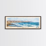 Huanchaco, Peru Watercolor Beach Print, Vacation Gift, Peru Wall Art, Framed Canvas Print, Framed Beach Painting