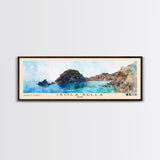 Isola Bella, Italy Watercolor Beach Print, Vacation Gift, Italy Wall Art, Framed Canvas Print, Framed Beach Painting