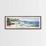 Marakolliya, Sri Lanka Watercolor Beach Print, Vacation Gift, Sri Lanka Wall Art, Framed Canvas Print, Framed Beach Painting