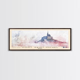 Mont Saint-Michel, France Watercolor Beach Print, Vacation Gift, France Wall Art, Beach Painting, Beach Decor, Beach Painting