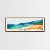 Nui Beach, Thailand Watercolor Print, Vacation Gift, Thailand Wall Art, Beach Painting, Beach Decor, Large Wall Art, Wood Frame Art