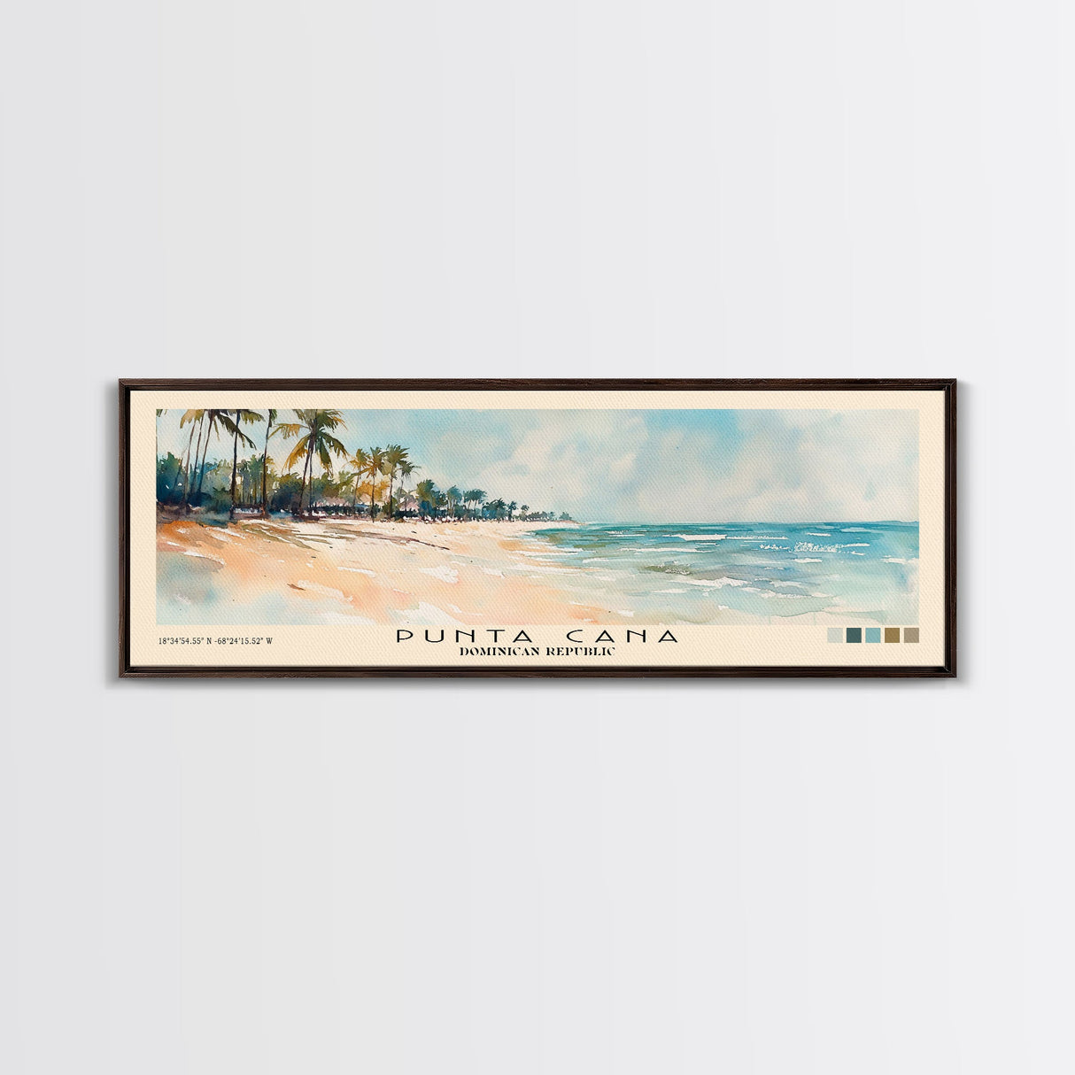 Punta Cana, Dominican Republic Watercolor Beach Print, Vacation Gift, Dominican Republic Wall Art, Beach Painting, Beach Decor, Beach Painting