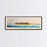 Rangali Island, Maldives Watercolor Beach Print, Vacation Gift, Maldives Wall Art, Framed Canvas Print, Framed Beach Painting