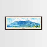 Reunion Island, France Watercolor Beach Print, Vacation Gift, France Wall Art, Framed Canvas Print, Framed Beach Painting