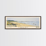 Shell Bay, United Kingdom Watercolor Beach Print, Vacation Gift, United Kingdom Wall Art, Framed Canvas Print, Framed Beach Painting