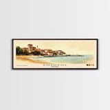 Sozopol, Bulgaria Watercolor Beach Print, Vacation Gift, Bulgaria Wall Art, Framed Canvas Print, Framed Beach Painting