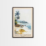 Baía do Sancho, Brazil Watercolor Beach Print, Vacation Gift, Brazil Wall Art, Beach Painting, Beach Decor, Beach Painting