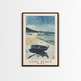 Long Beach, Vietnam Watercolor Beach Print, Vacation Gift, Vietnam Wall Art, Beach Painting, Beach Decor, Beach Painting