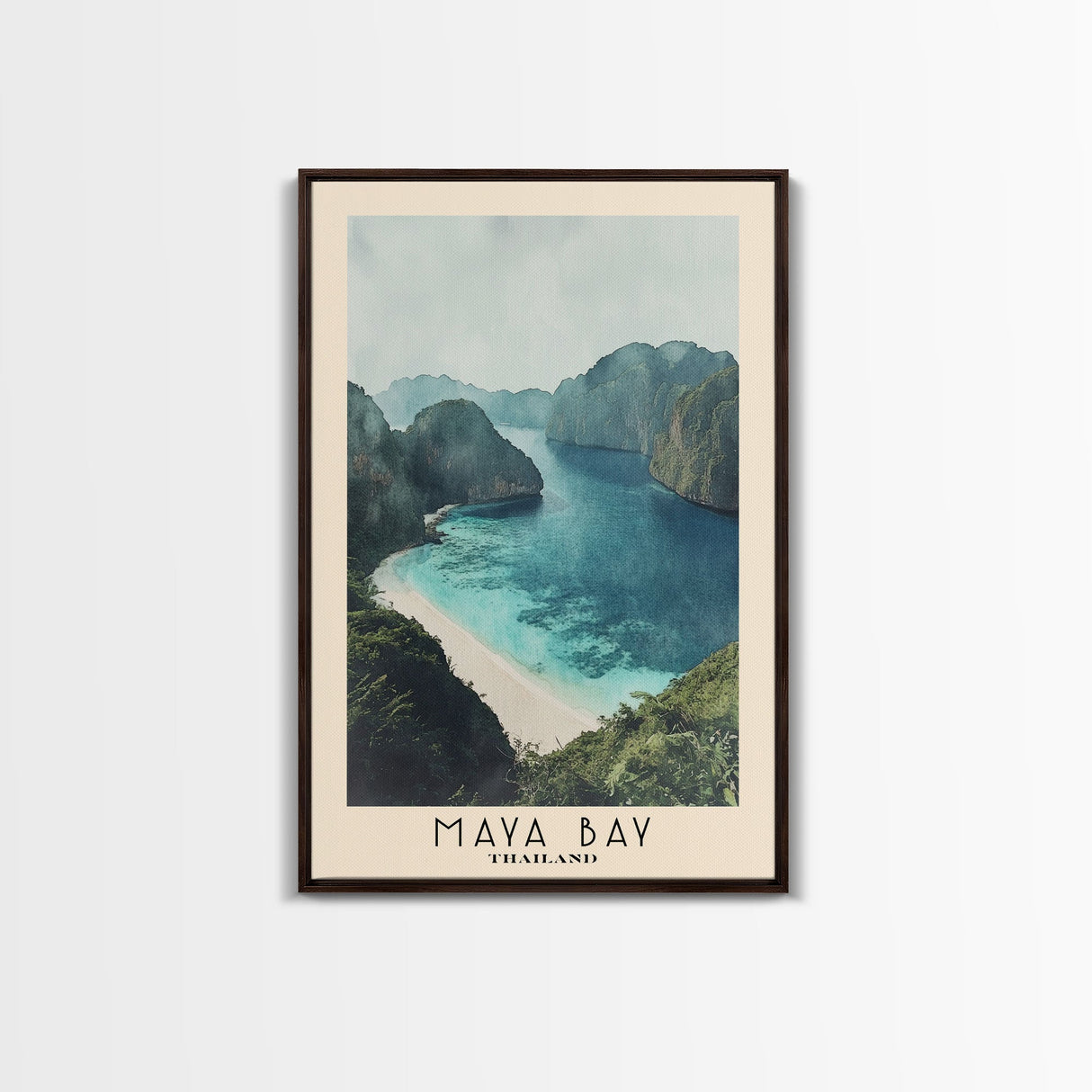 Maya Bay, Thailand Watercolor Beach Print, Vacation Gift, Thailand Wall Art, Beach Painting, Beach Decor, Beach Painting