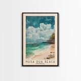 Nusa Dua Beach, Indonesia Watercolor Beach Print, Vacation Gift, Indonesia Wall Art, Beach Painting, Beach Decor, Beach Painting