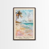 Playa Fronton, Dominican Republic Watercolor Print, Vacation Gift, Dominican Republic Wall Art, Beach Painting, Beach Decor, Large Wall Art, Wood Frame Art