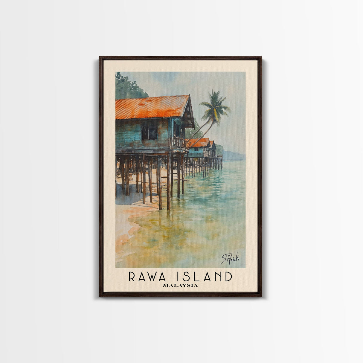 Rawa Island, Malaysia Watercolor Beach Print, Vacation Gift, Malaysia Wall Art, Beach Painting, Beach Decor, Beach Painting