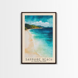 Sapphire Beach, US Virgin islands Watercolor Beach Print, Vacation Gift, US Virgin islands Wall Art, Beach Painting, Beach Decor, Beach Painting