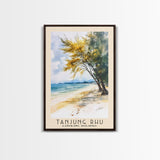 Tanjung Rhu, Langkawi, Malaysia Watercolor Print, Vacation Gift, Langkawi, Malaysia Wall Art, Beach Painting, Beach Decor, Large Wall Art, Wood Frame Art