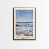 Álftanes Beach, Iceland Watercolor Print, Vacation Gift, Iceland Wall Art, Beach Painting, Beach Decor, Large Wall Art, Wood Frame Art