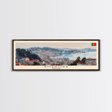 Amadora Portugal Travel Print Wall Art, Panoramic City Art, Travel Art, Wall Decor, Vacation Gift, Framed Canvas Print Or Metal Art