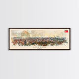 Ankara Turkey Travel Print Wall Art, Panoramic City Art, Travel Art, Wall Decor, Vacation Gift, Framed Canvas Print Or Metal Art