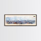 Plovdiv Bulgaria Travel Art, City Art, Framed Canvas Print or Metal Wall Art, Europe Travel Poster, Panoramic Wall Art, Extra Wide Wall Art