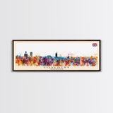 Coventry United Kingdom Wall Art, Panoramic Travel Poster, Panoramic Framed Canvas Print, City Wall Art, Wall Hanging Home Decor, Travel Art