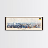 Dusseldorf Germany Travel Art, City Art, Framed Canvas Print or Metal Wall Art, Europe Travel Poster, Panoramic Wall Art, Extra Wide Wall Art