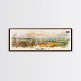 Enschede Netherlands Wall Art, Panoramic Travel Poster, Panoramic Framed Canvas Print, City Wall Art, Wall Hanging Home Decor, Travel Art