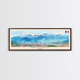 Grenoble France Travel Print Wall Art, Panoramic City Art, Travel Art, Wall Decor, Vacation Gift, Framed Canvas Print Or Metal Art