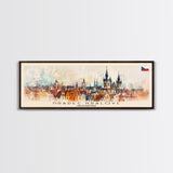 Hradec Czech Republic Travel Art, City Art, Framed Canvas Print or Metal Wall Art, Europe Travel Poster, Panoramic Wall Art, Extra Wide Wall Art