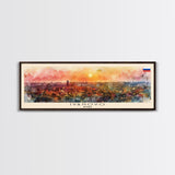 Ivanovo Russia Panoramic Travel Poster, Framed Canvas Print or Metal Wall Art, Travel Art, Home Decor, Panoramic Painting, Midcentury Art