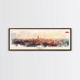 Lublin Poland Travel Print Wall Art, Panoramic City Art, Travel Art, Wall Decor, Vacation Gift, Framed Canvas Print Or Metal Art