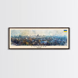 Luhansk Ukraine Wall Art, Panoramic Travel Poster, Panoramic Framed Canvas Print, City Wall Art, Wall Hanging Home Decor, Travel Art