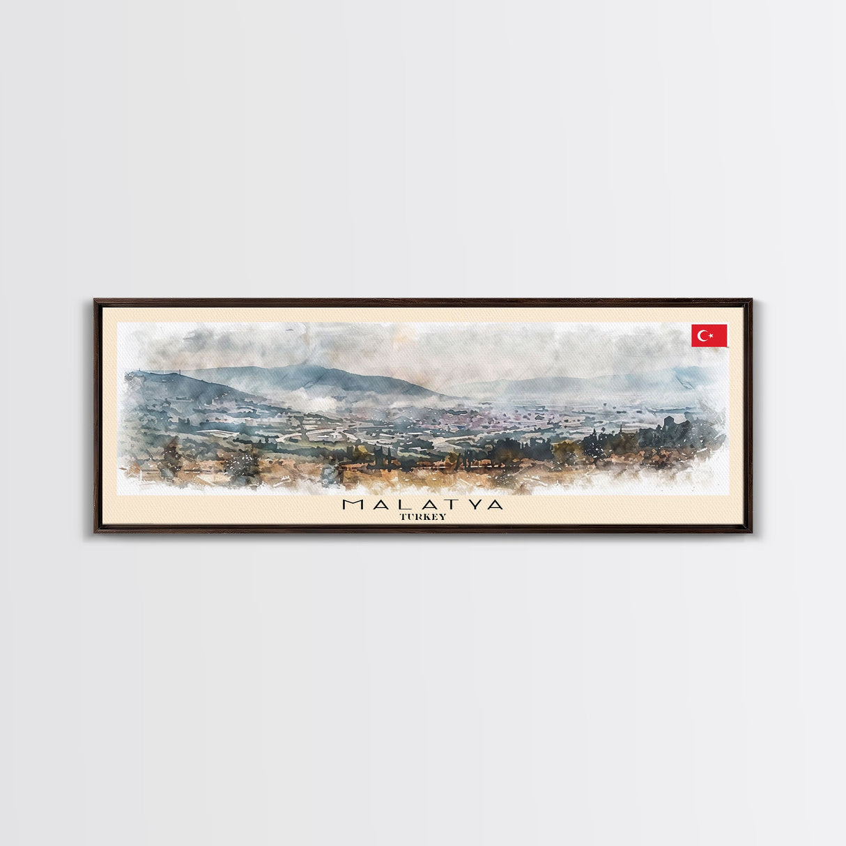 Malatya Turkey Travel Print Wall Art, Panoramic City Art, Travel Art, Wall Decor, Vacation Gift, Framed Canvas Print Or Metal Art