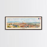 Nimes France Travel Art, City Art, Framed Canvas Print or Metal Wall Art, Europe Travel Poster, Panoramic Wall Art, Extra Wide Wall Art