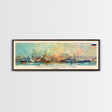 Novorossiysk Russia Wall Art, Panoramic Travel Poster, Panoramic Framed Canvas Print, City Wall Art, Wall Hanging Home Decor, Travel Art