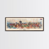 Panevo Serbia Wall Art, Panoramic Travel Poster, Panoramic Framed Canvas Print, City Wall Art, Wall Hanging Home Decor, Travel Art