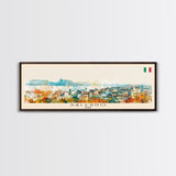 Salerno Italy Travel Art, City Art, Framed Canvas Print or Metal Wall Art, Europe Travel Poster, Panoramic Wall Art, Extra Wide Wall Art