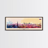 Saransk Russia Panoramic Travel Poster, Framed Canvas Print or Metal Wall Art, Travel Art, Home Decor, Panoramic Painting, Midcentury Art