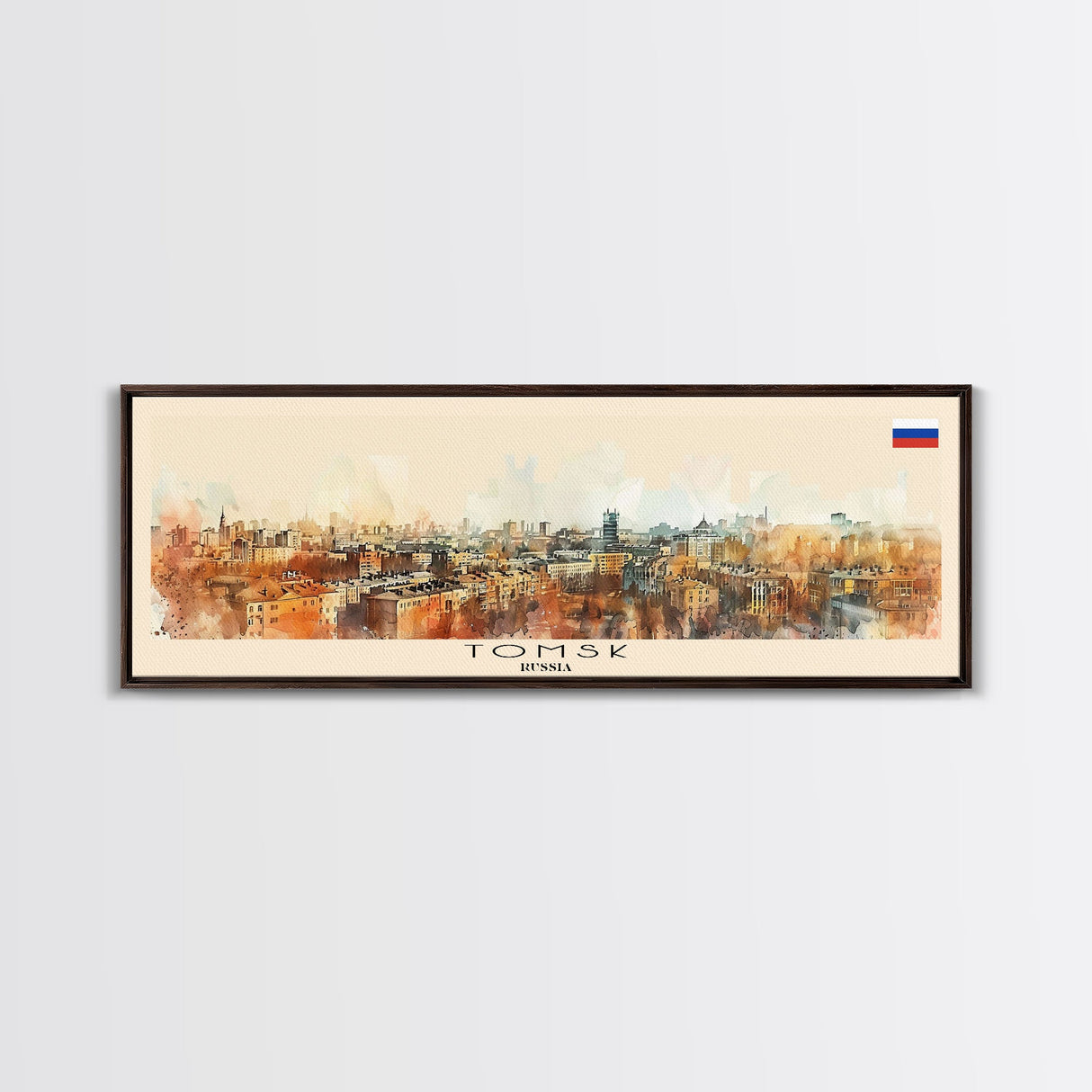 Tomsk Russia Wall Art, Panoramic Travel Poster, Panoramic Framed Canvas Print, City Wall Art, Wall Hanging Home Decor, Travel Art