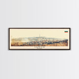 Varna Bulgaria Wall Art, Panoramic Travel Poster, Panoramic Framed Canvas Print, City Wall Art, Wall Hanging Home Decor, Travel Art